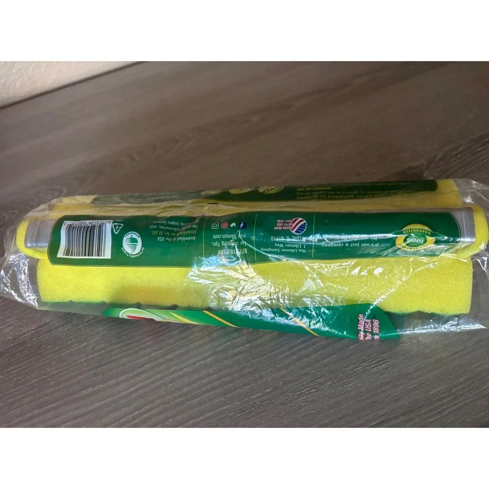 NEW Libman Nitty‎ Gritty Roller Mop Refill Green Yellow Sponge #02011 New
